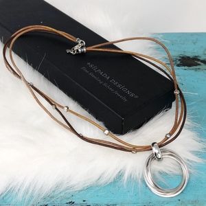 Silpada Pendant S1622 on Leather Necklace N1833